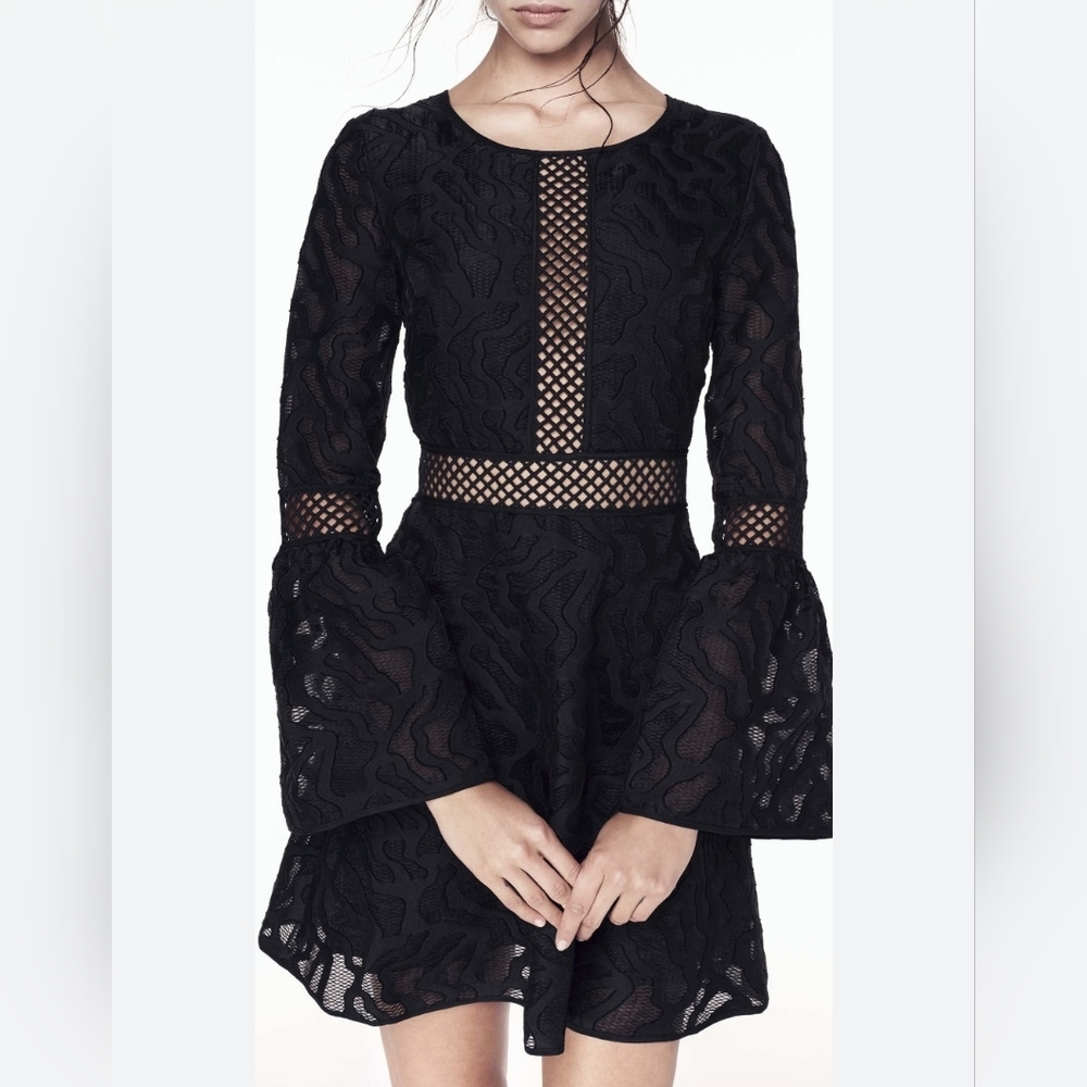 ZAC Zac Posen Zanya Long Sleeve Jacquard Cocktail Dress